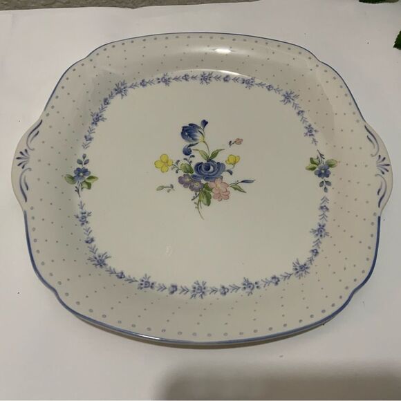 New Blue Peony by NIKKO 10" Cake Plate or Serving Tray G10 - Picture 1 of 5